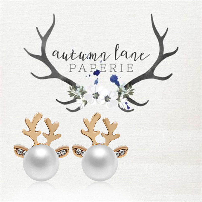 Exquisite Antlers Christmas Earrings for Woman for Girls