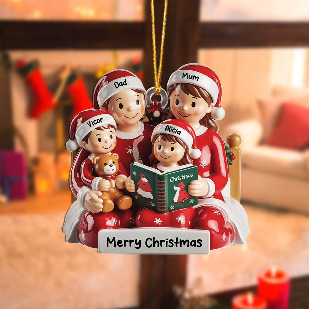 Personalised Figure Family Christmas Tree Ornament