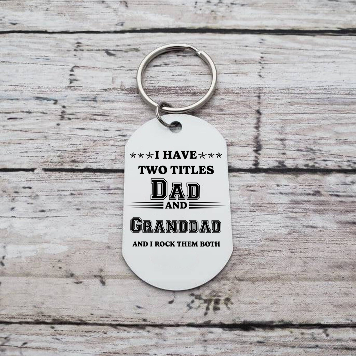 Personalised Keyring Father's Day Gift - First Dad, Now Granddad | Jessemade