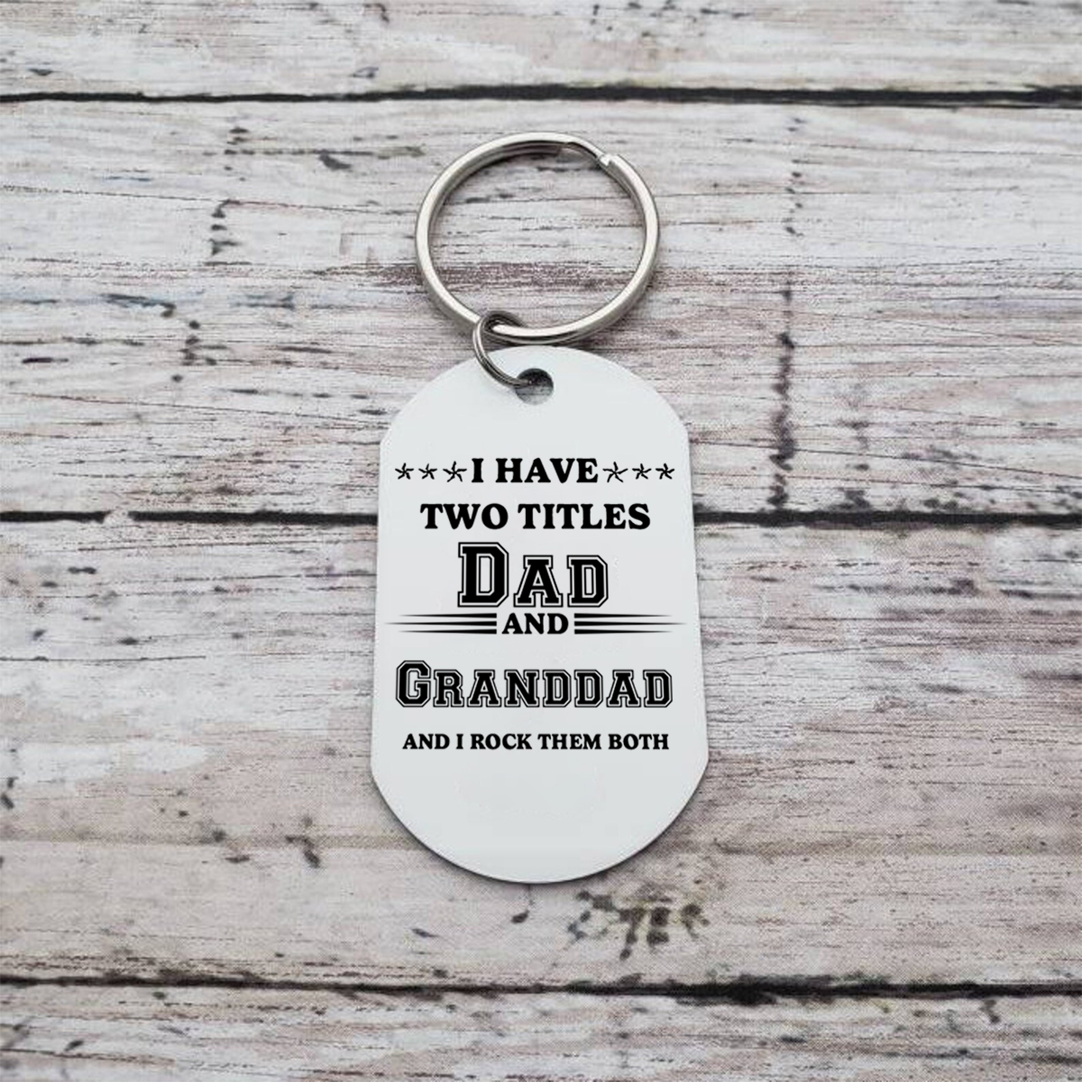 Personalised Keyring Father's Day Gift - First Dad, Now Granddad | Jessemade
