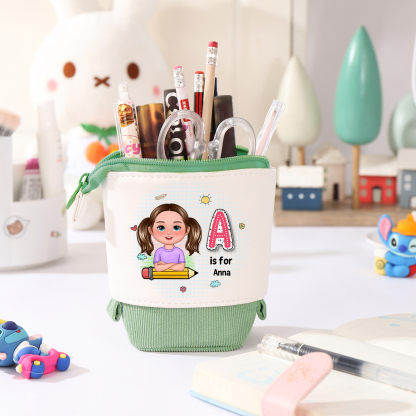Personalised Cartoon Character Pencil Case – Custom Name Pop-Up Stationery Holder for Children-Back To School Gift For Boys/Girls | Jessemade