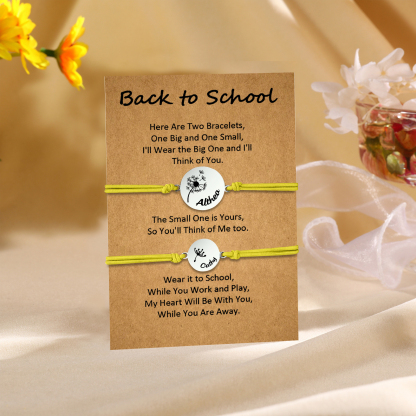 2 PCS Dandelion Pattern Elastic Stainless Steel Bracelet, A Back-To-School Gift For Daughter