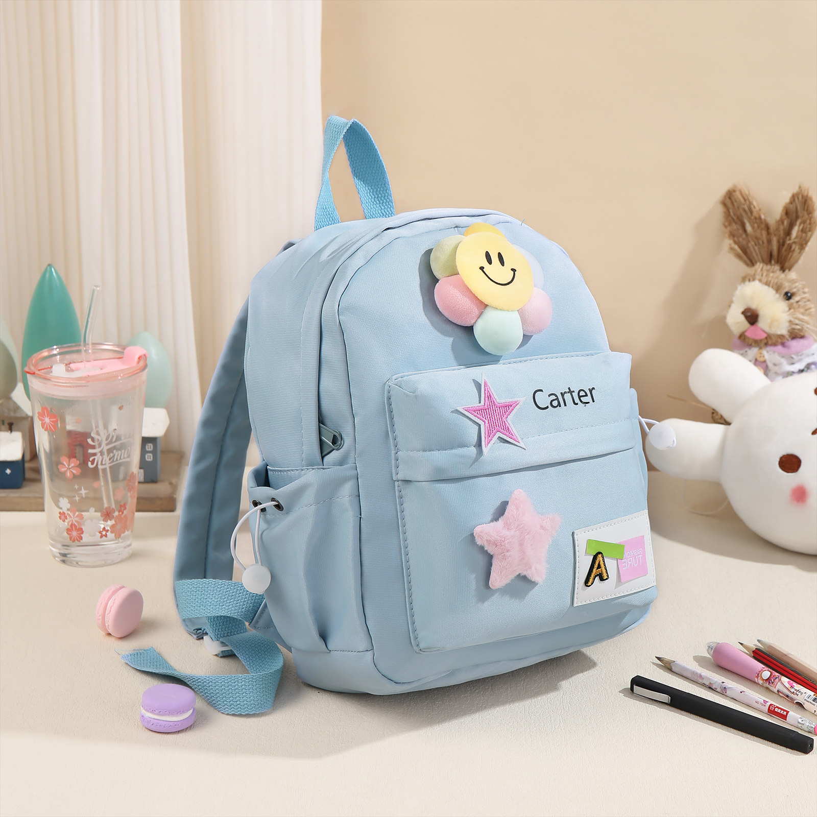 Personalised Nylon Polyester Children's Custom Name Backpack Back to School Gift