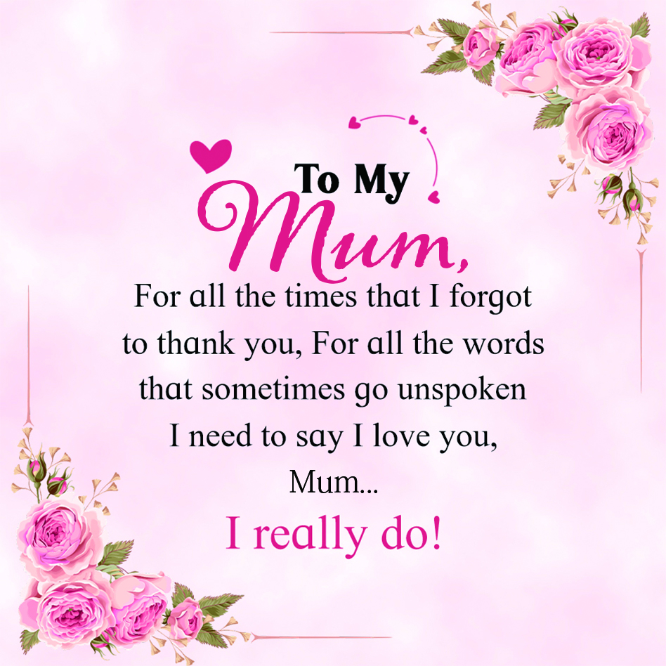 Mum Warm Gift Card, Special Card for Mother