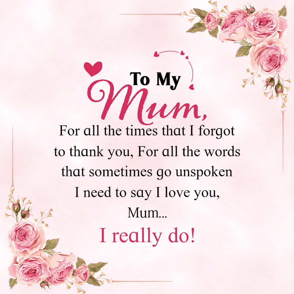Mum Warm Gift Card, Special Card for Mother