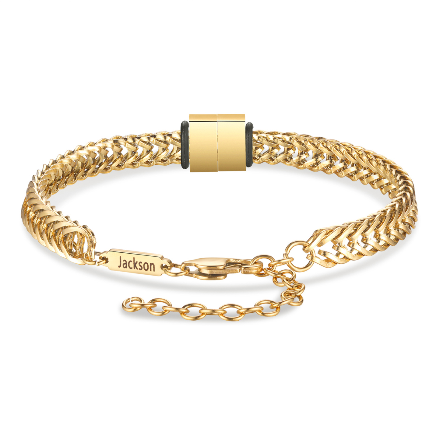 3 Names - Personalised Name Stainless Steel Men's Bracelet Great Gift for Him