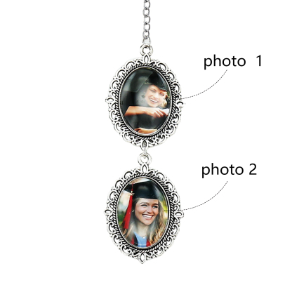 Personalised Custom 2 Photo Pendant, A Special Graduation Gift for Him