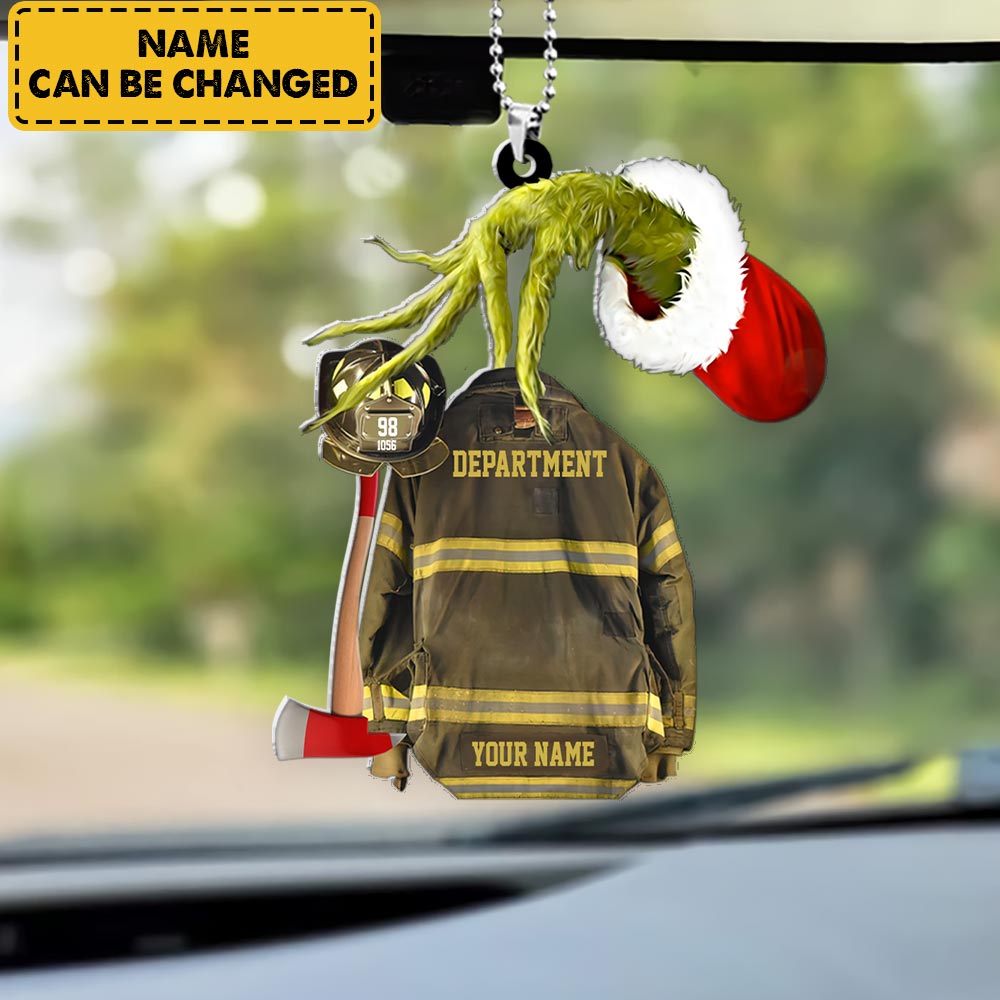 Personalized The Grinch Hand Christmas Ornament Christmas Tree Decor