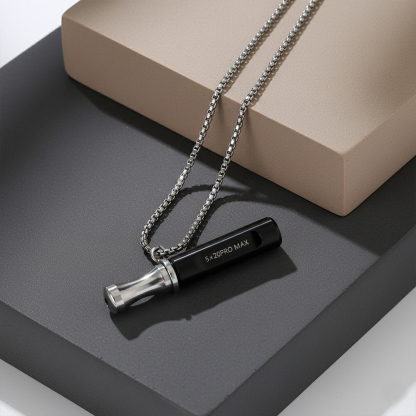 Anxiety Relief Stainless Steel Breathing Necklace