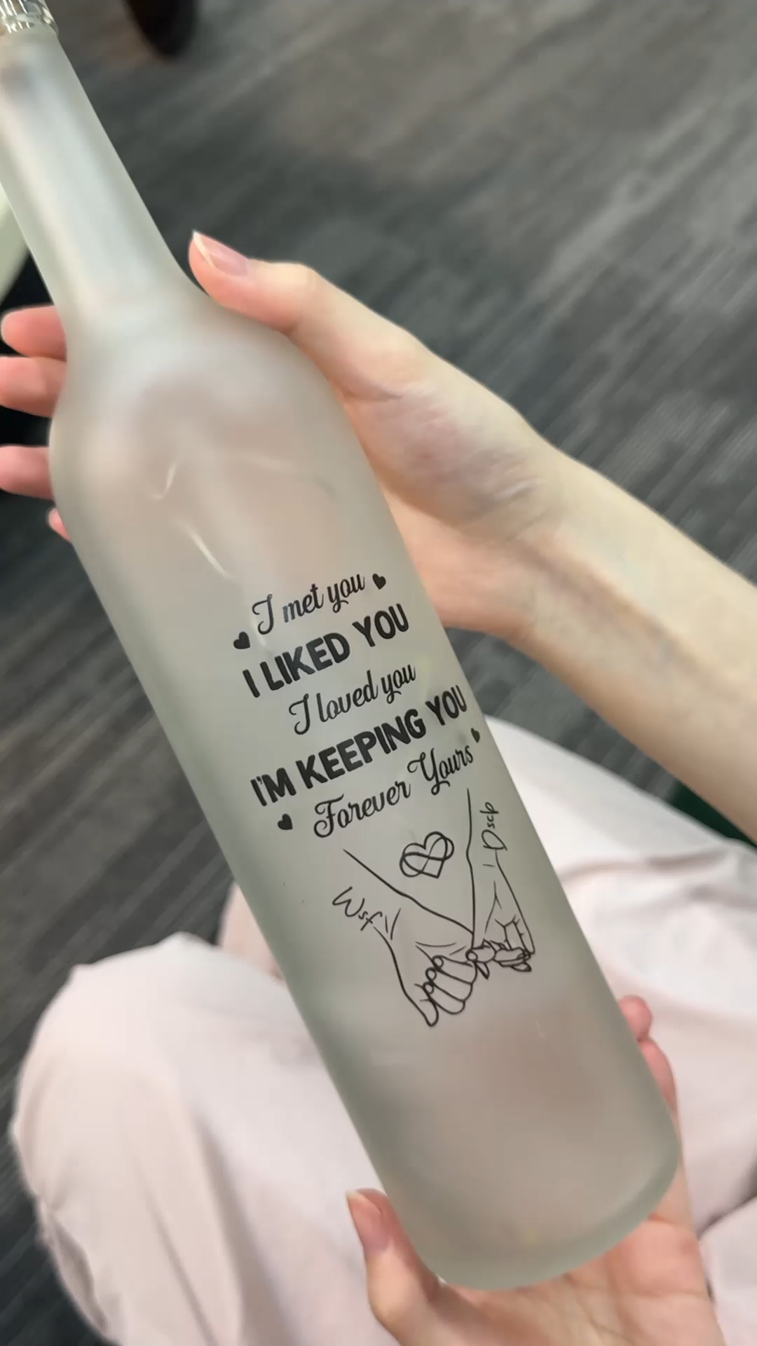 Personalised Couple LED Message Bottle Light Gift