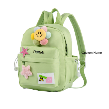Personalised Nylon Polyester Children's Custom Name Backpack Back to School Gift
