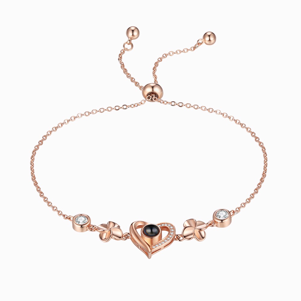 Heart Bracelet Projection of Stones 1 Personalised Photo