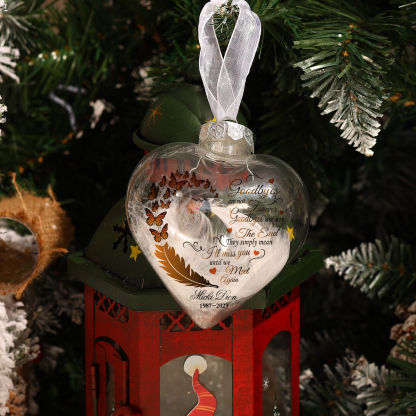 Custom Memorial Christmas Ornaments With Photo And Name To Commemorate Deceased Loved Ones Pendant