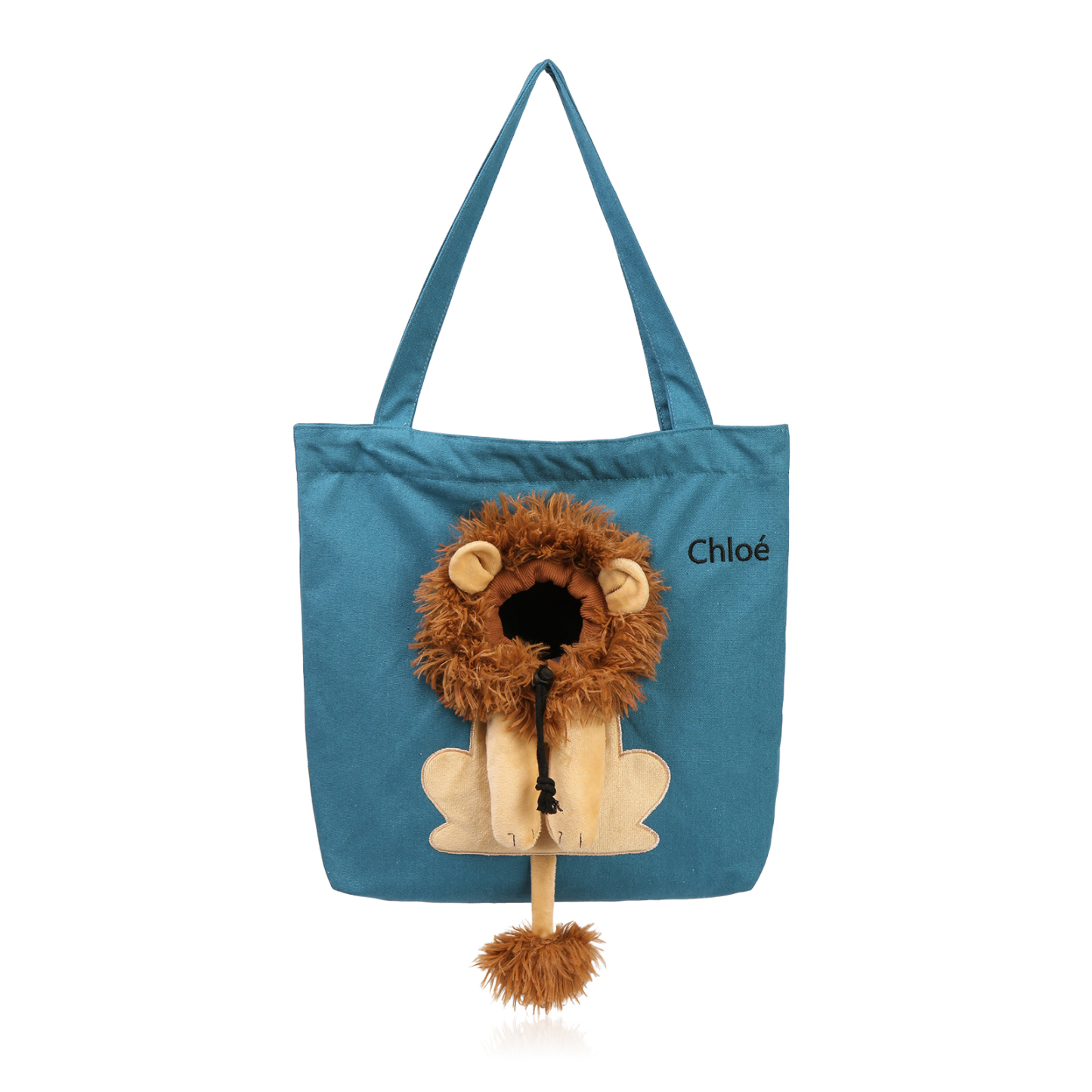 Jessemade UK Personalised Name Cat Carrier Bag Cute Lion-Shaped Cat Carrying Bag Large Capacity Cat Canvas Tote Bag For Small Animals Dogs Cats 25.99 n1