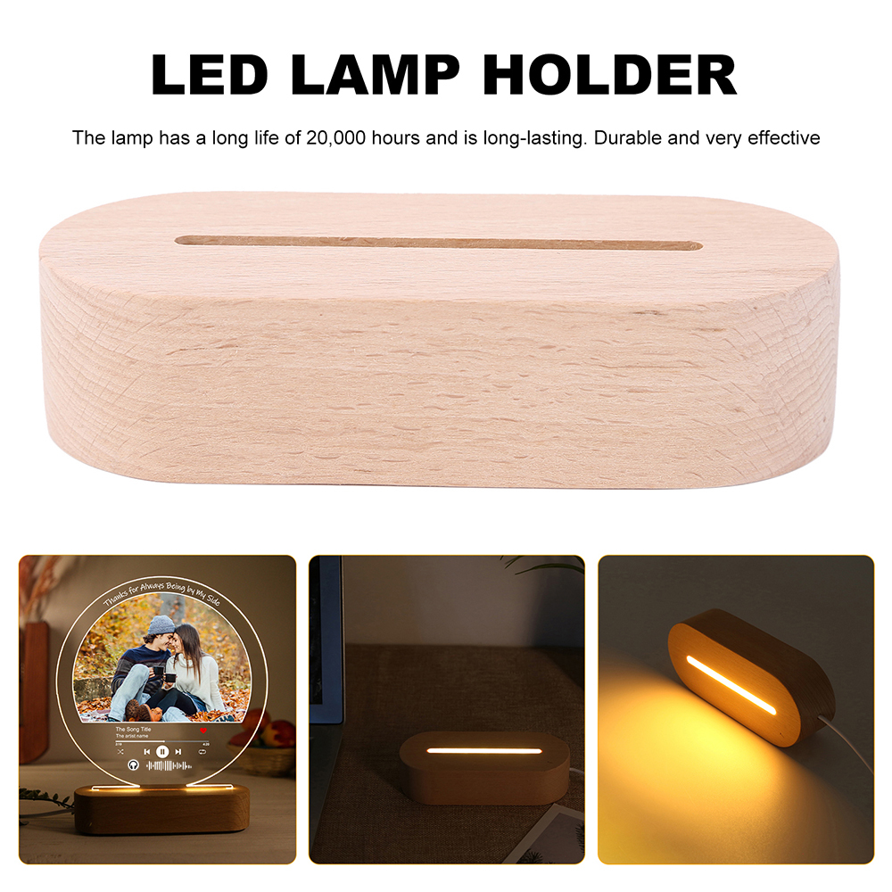 Personalised Couple Acrylic Night Light, Custom Photo And Audio Lamp Christmas Gifts