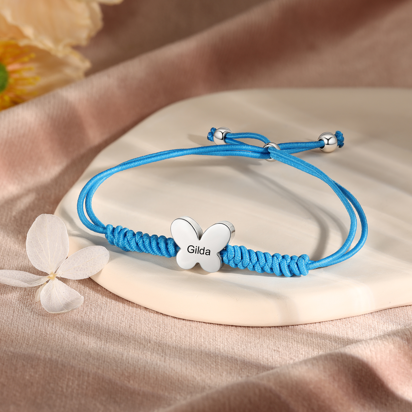 Butterfly Adjustable Bracelet Custom Name Bracelet Gift for Daughter Granddaughter - Your Wings Always Exist, All You Have To Do Is Fly