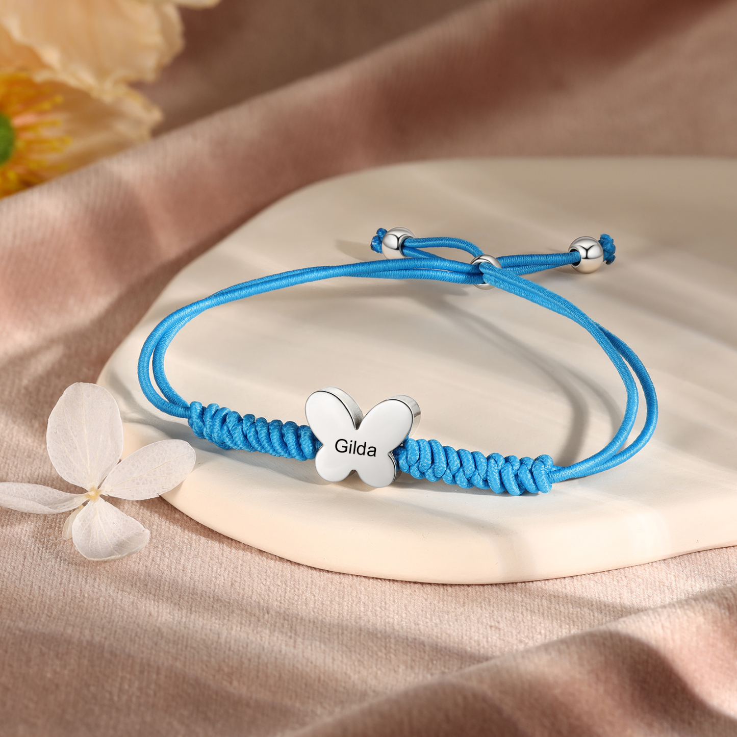 Butterfly Adjustable Bracelet Custom Name Bracelet Gift for Daughter Granddaughter - Your Wings Always Exist, All You Have To Do Is Fly