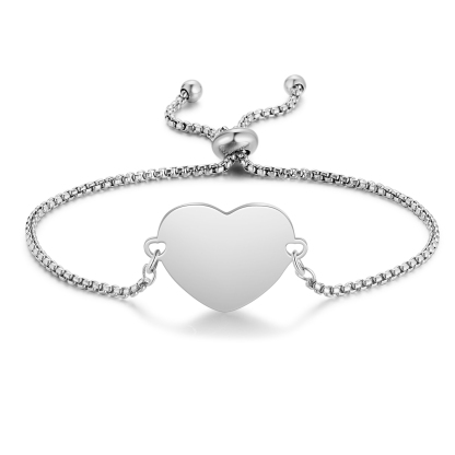Personalised Memorial heart bracelet with photo -I am always with you