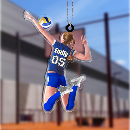 Personalized Name Acrylic Volleyball Keychain/Decoration Special Gift For Her/Him