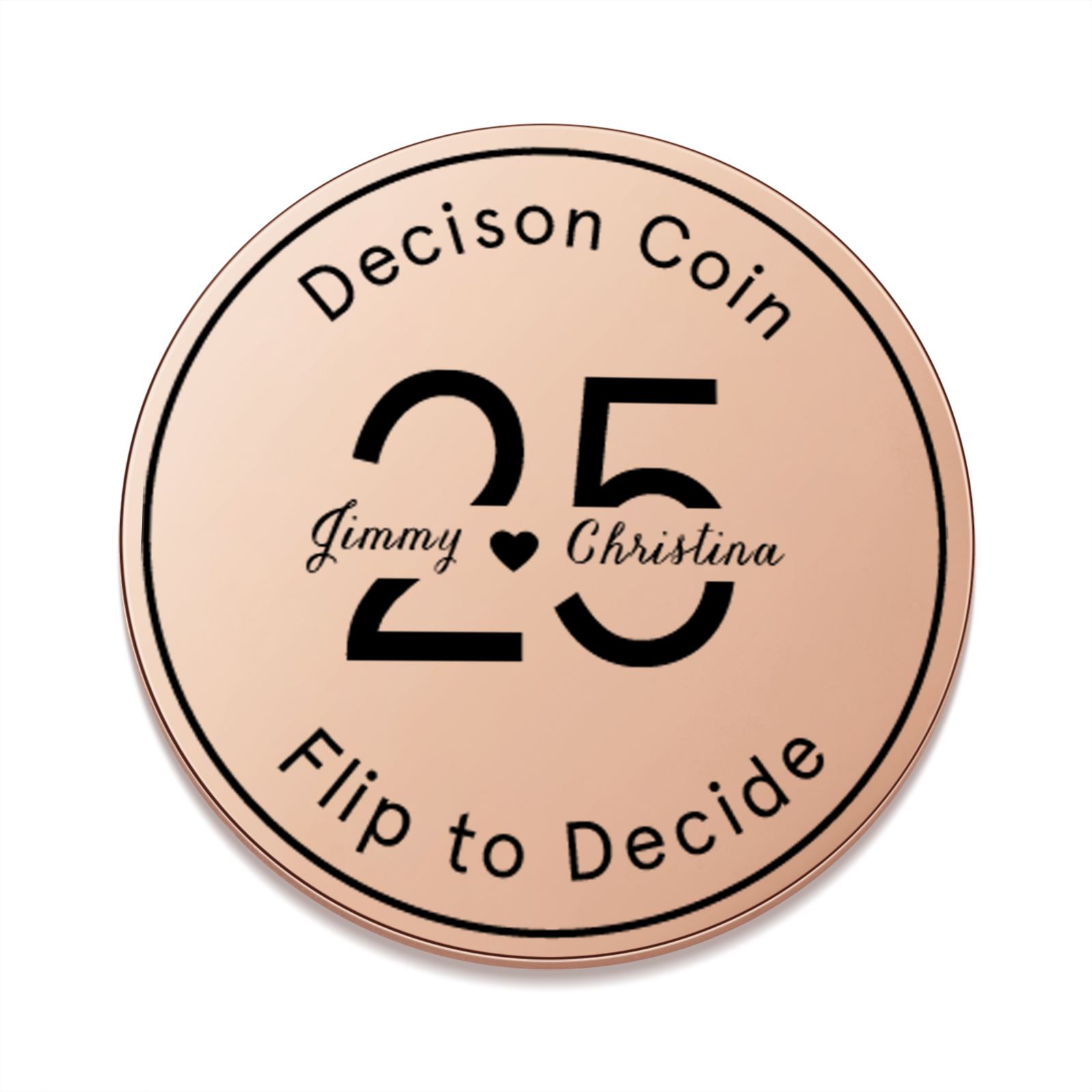 2 PCS Personalized Name Stainless Steel Anniversary Coin Custom Text And Year Special Gift