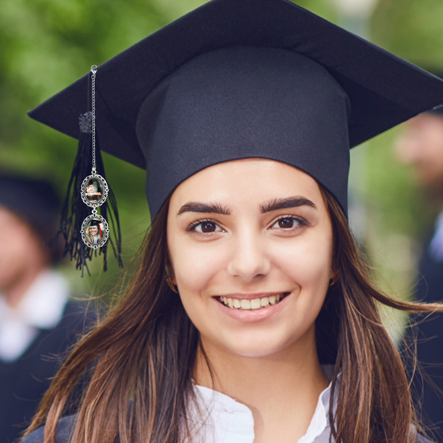 Personalised Custom 2 Photo Pendant, A Special Graduation Gift for Him