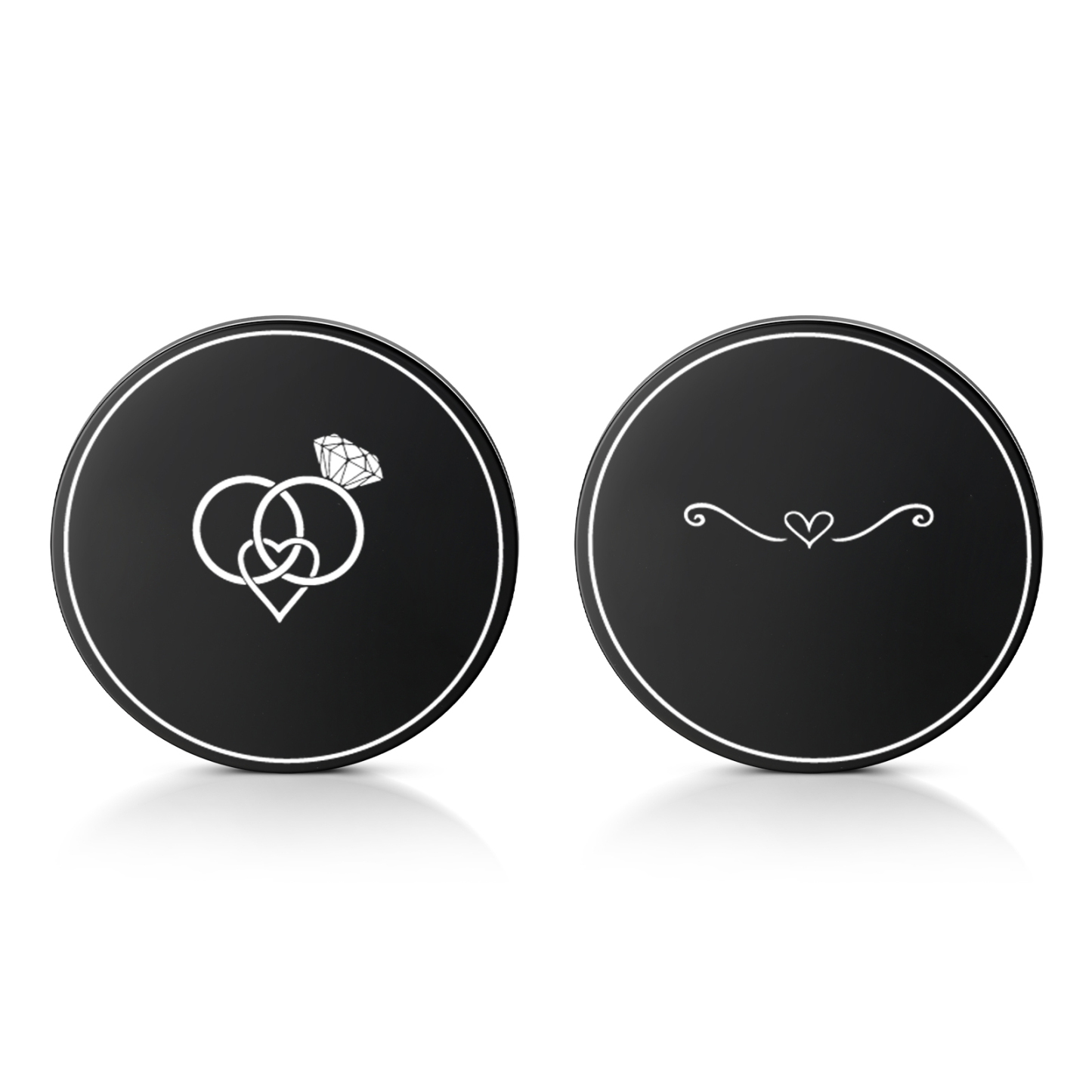 2 PCS Personalized Name Stainless Steel Couple Coin Custom Text And Date Special Gift