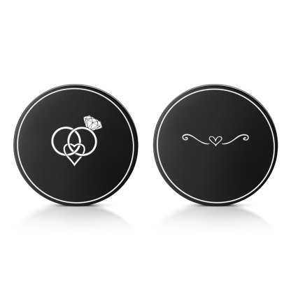 2 PCS Personalized Name Stainless Steel Couple Coin Custom Text And Date Special Gift