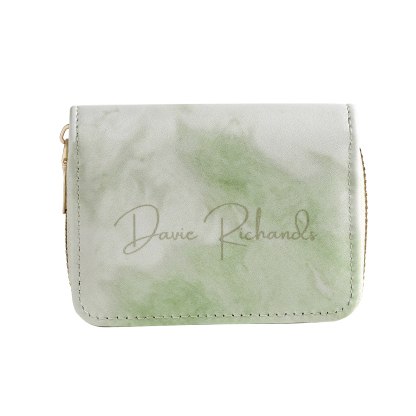 Custom Purse-Personalised Photo & Text PU Leather Women's Zipper Wallet Three Colors Available Gift for Her