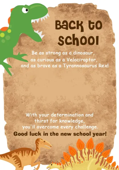 2 Pcs Dinosaur Bracelet Set Back to School Gift with Gift Card Adjustable Bracelet Gift for Son/Daughter