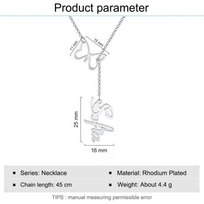 Personalised Butterfly Necklace Custom 1 Name Necklace Gift For Women