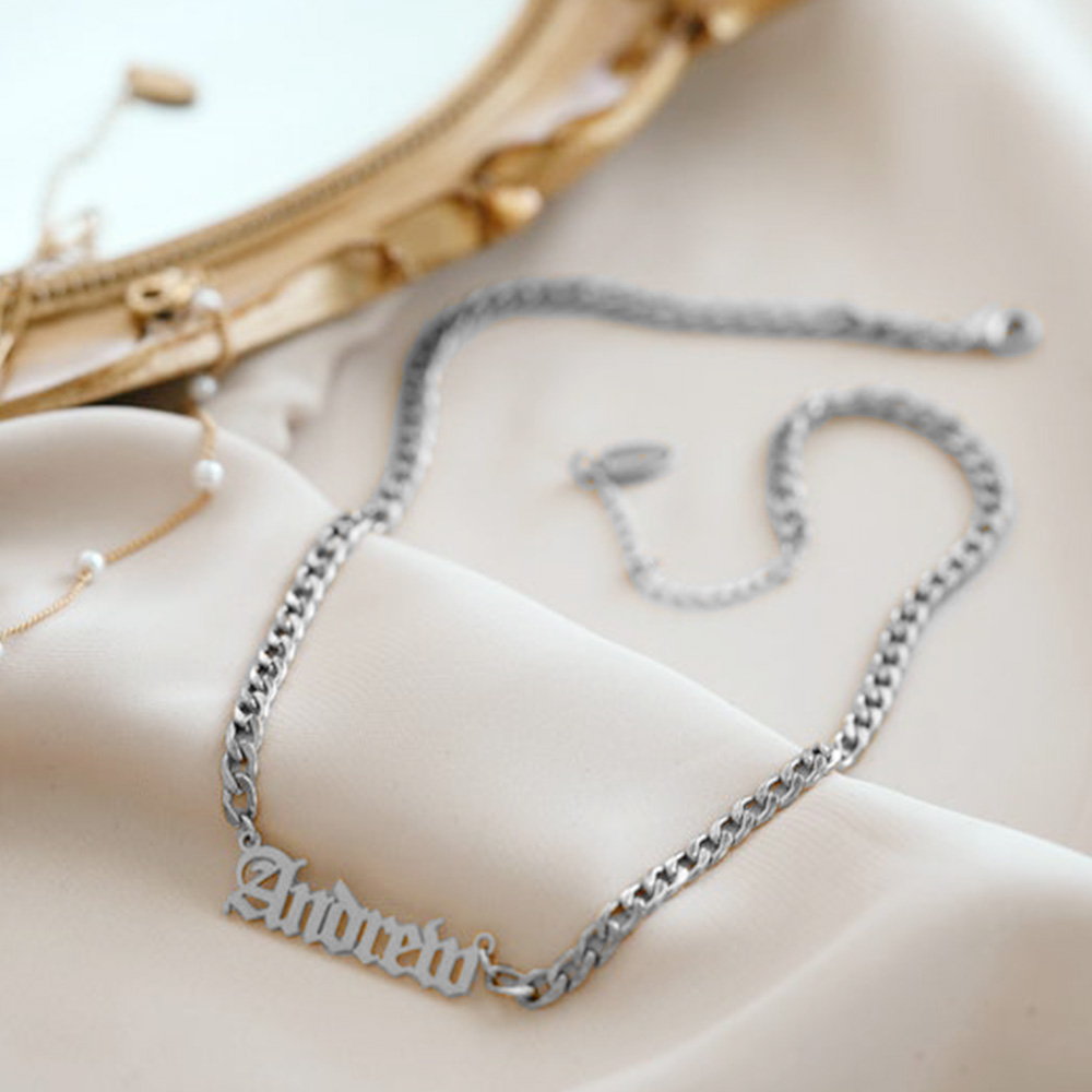 Personalised Necklace Custom 1 Name Necklace Gift For Women