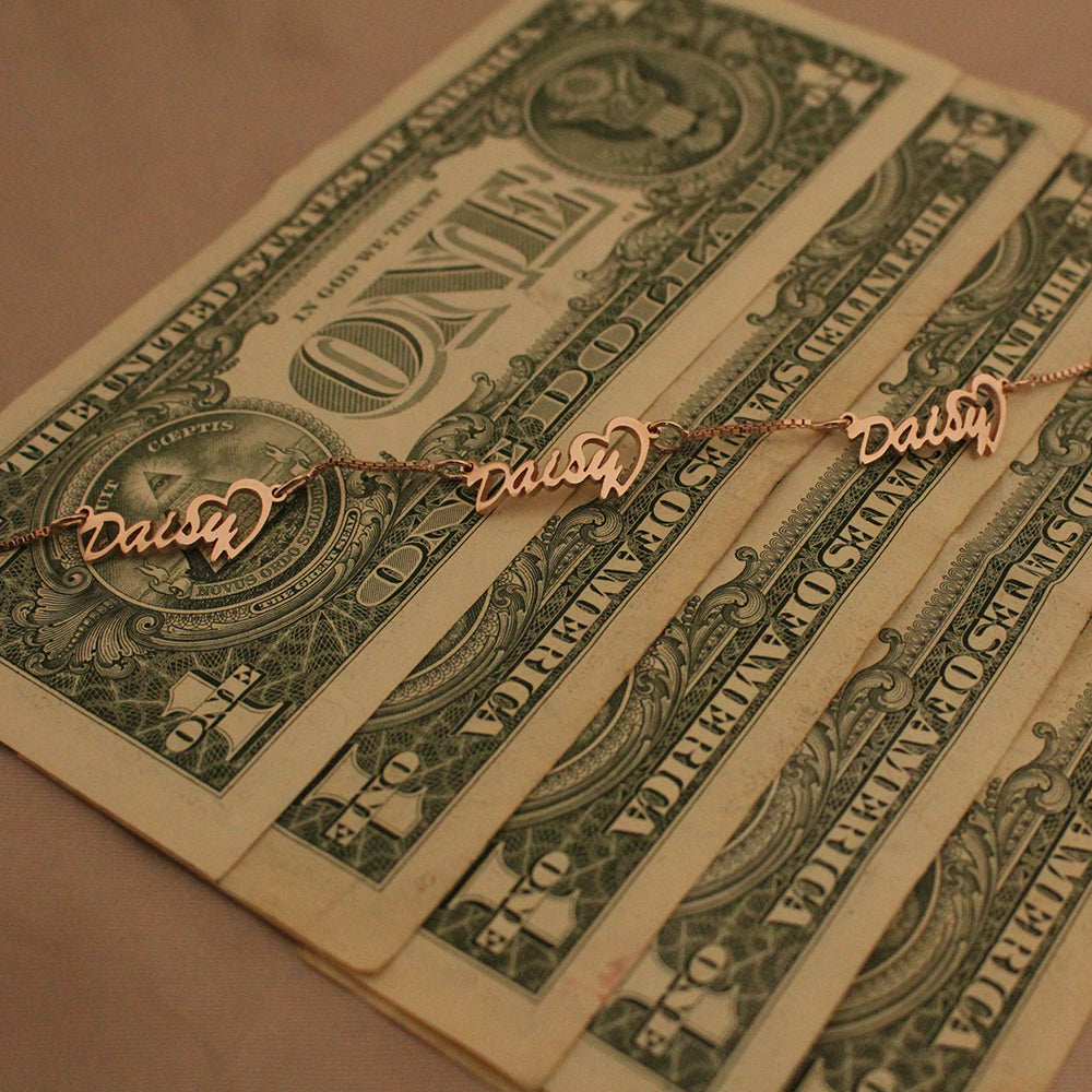 Personalized Name Ankle Bracelet Custom 4 Names Anklet Gifts for Her