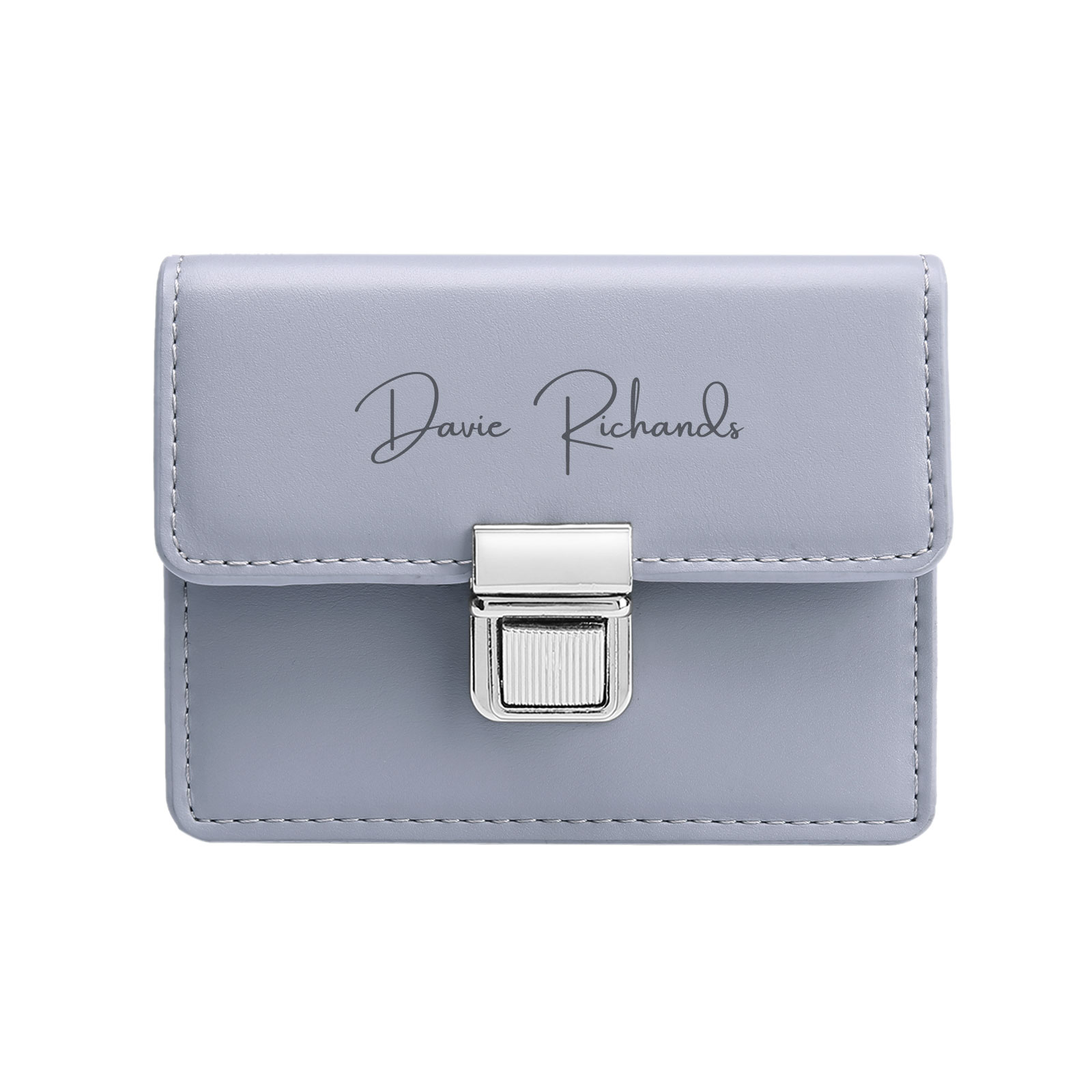 Custom Purse-Personalised Photo & Text PU Leather Ring Wallet Coin Purse Three Colors Available Gift for Her