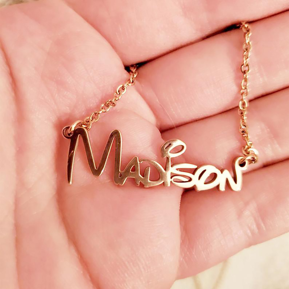 Personalised Necklace Custom 1 Name Necklace Gift For Women | Jessemade