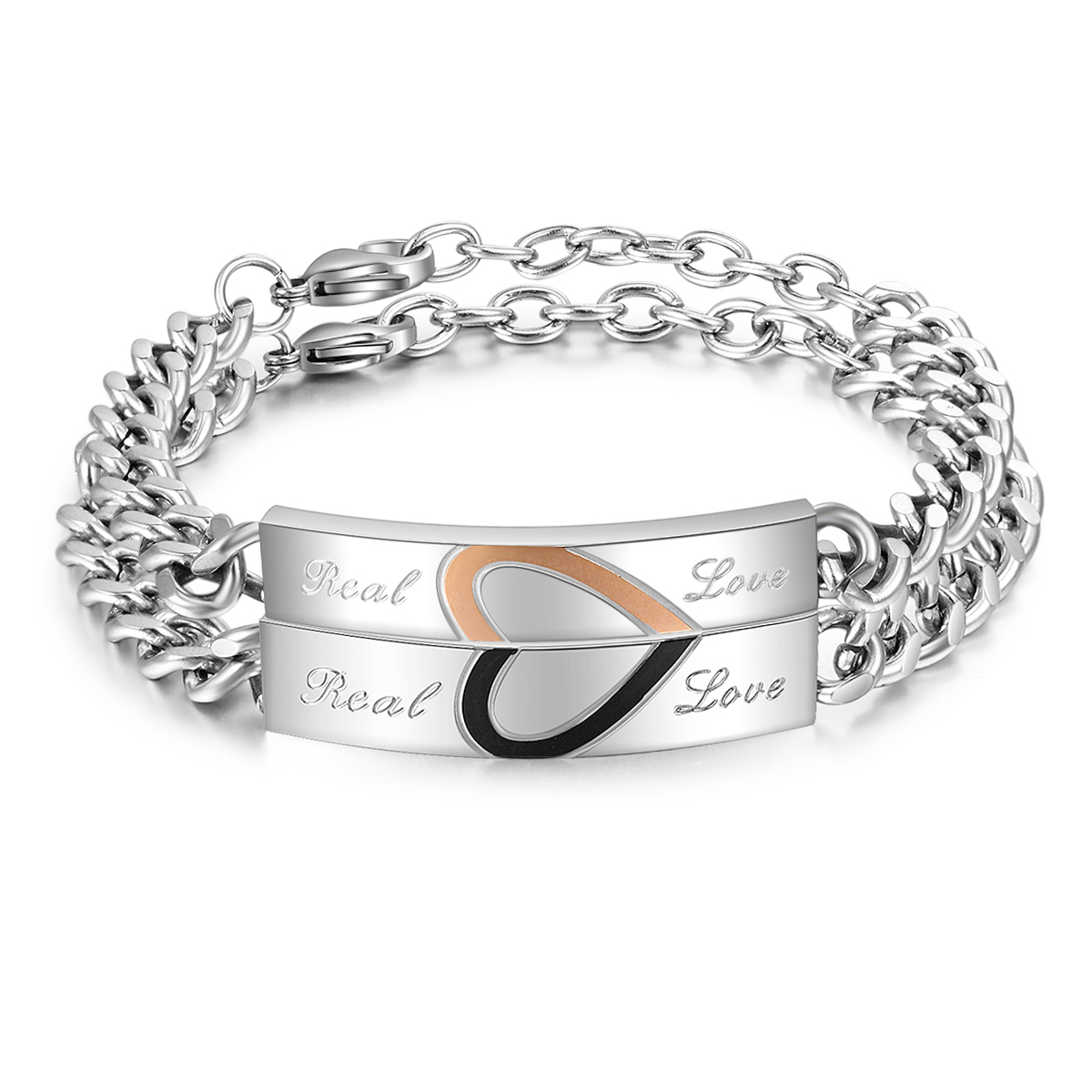 Personalised Text Couple Bracelets for Women Men Jewelry Matching Set