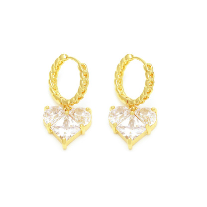 Heart and Pearl Earrings for Women