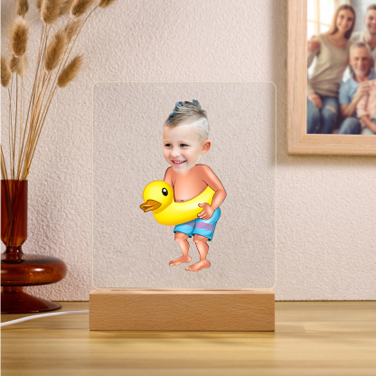 Personalised Photo Acrylic Exquisite Pattern Night Light, A Gift For Children