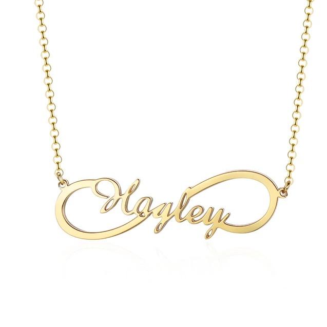 Personalised Infinity Necklace Custom 1 Name Necklace Gift For Women