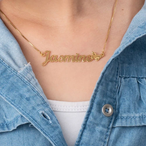 Personalised Butterfly Necklace Custom 1 Name Necklace Gift For Women