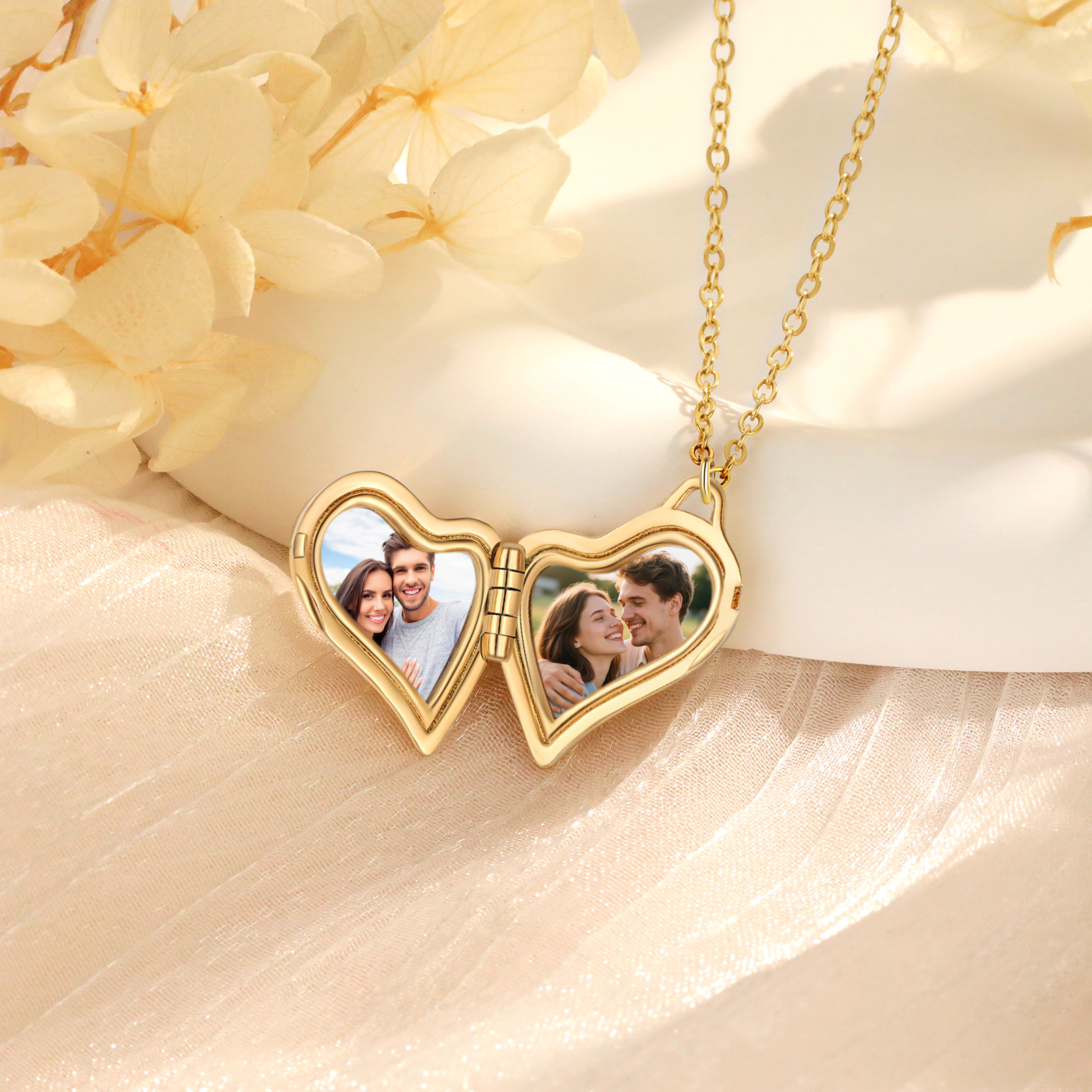Personalised Heart Photo Locket Necklace