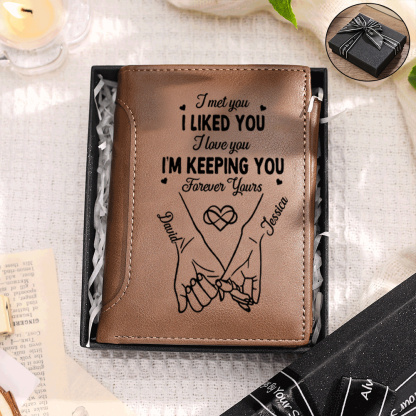Personalised Leather Wallet Customisable Gift for Father's Day Birthday Christmas Practical Present for Dad Husband Boyfriend | Jessemade