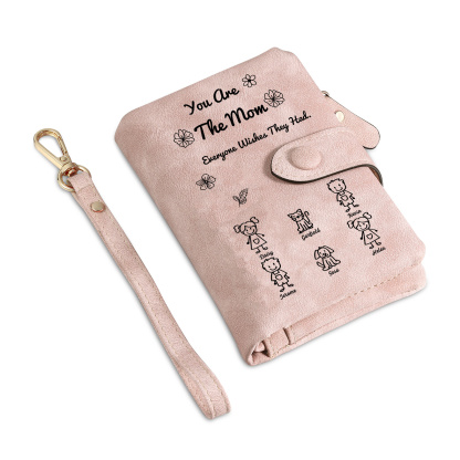 Personalised Mum Purse Wristlet Wallet With 1-6 Names