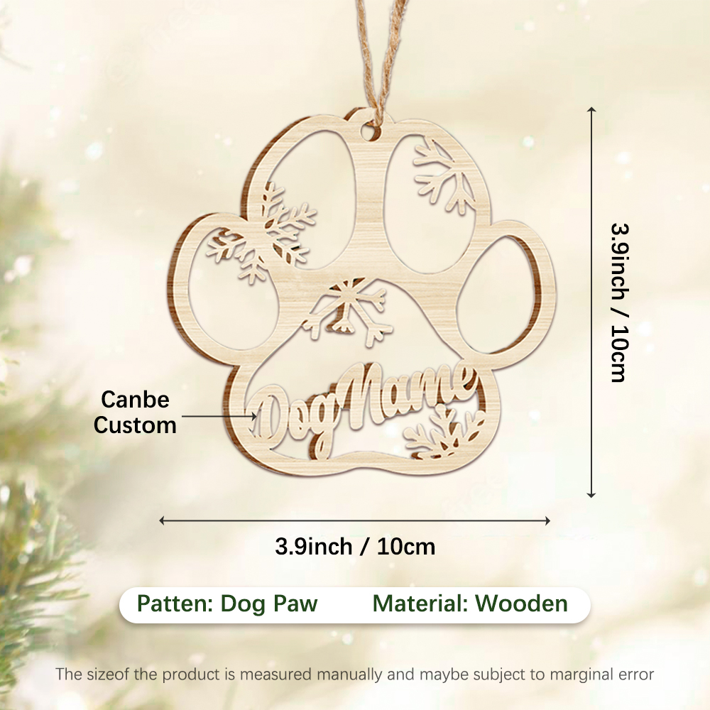 Personalised Pet Gift Custom Paw Ornament Christmas Gift For Family