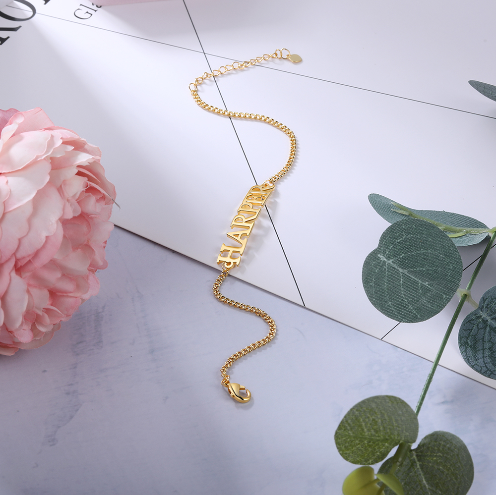 Personalised Bracelet Custom 1 Name Bracelet Gift For Women