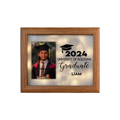 2024 Graduation Gift - Personalised Name and Photo Wood Frame Night Light LED Night Light Gift for Her/Him