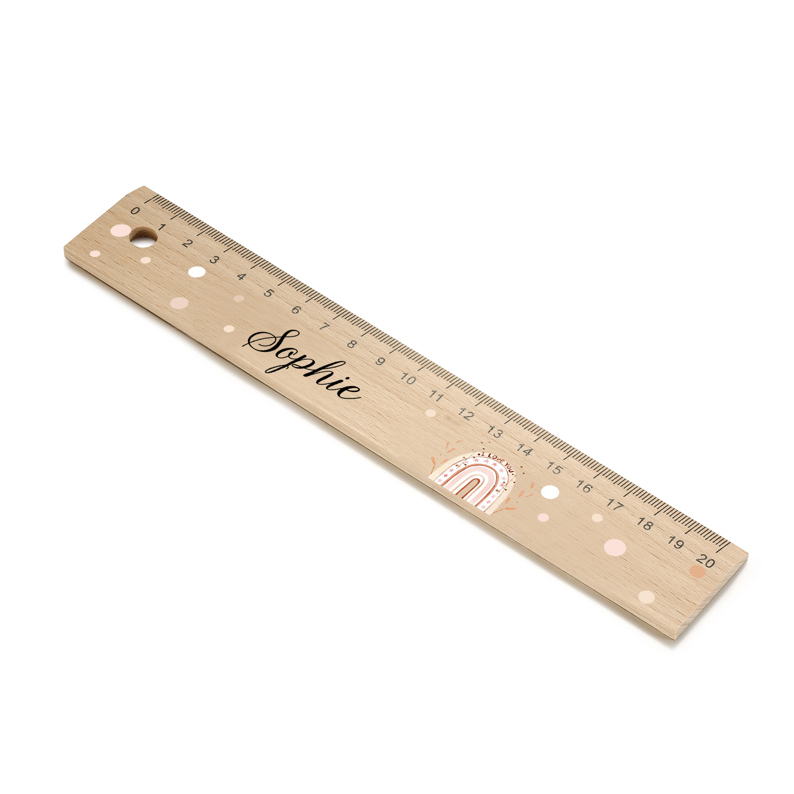 Cute Animal Personalised School Wooden Ruler With Engraved Children's Name - Back to School Suppler Gift for Kids