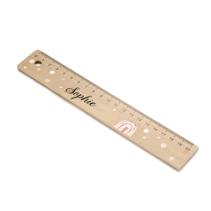 Cute Animal Personalised School Wooden Ruler With Engraved Children's Name - Back to School Suppler Gift for Kids