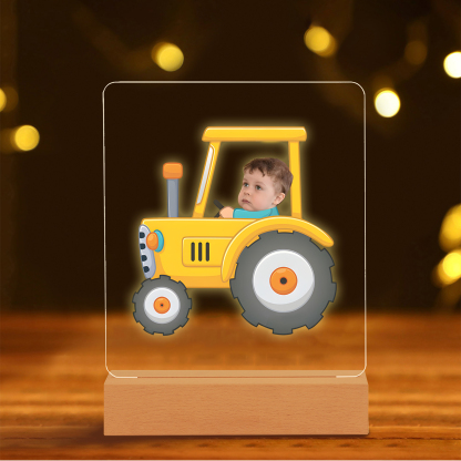 Personalised Photo Acrylic Exquisite Pattern Night Light, A Gift For Children