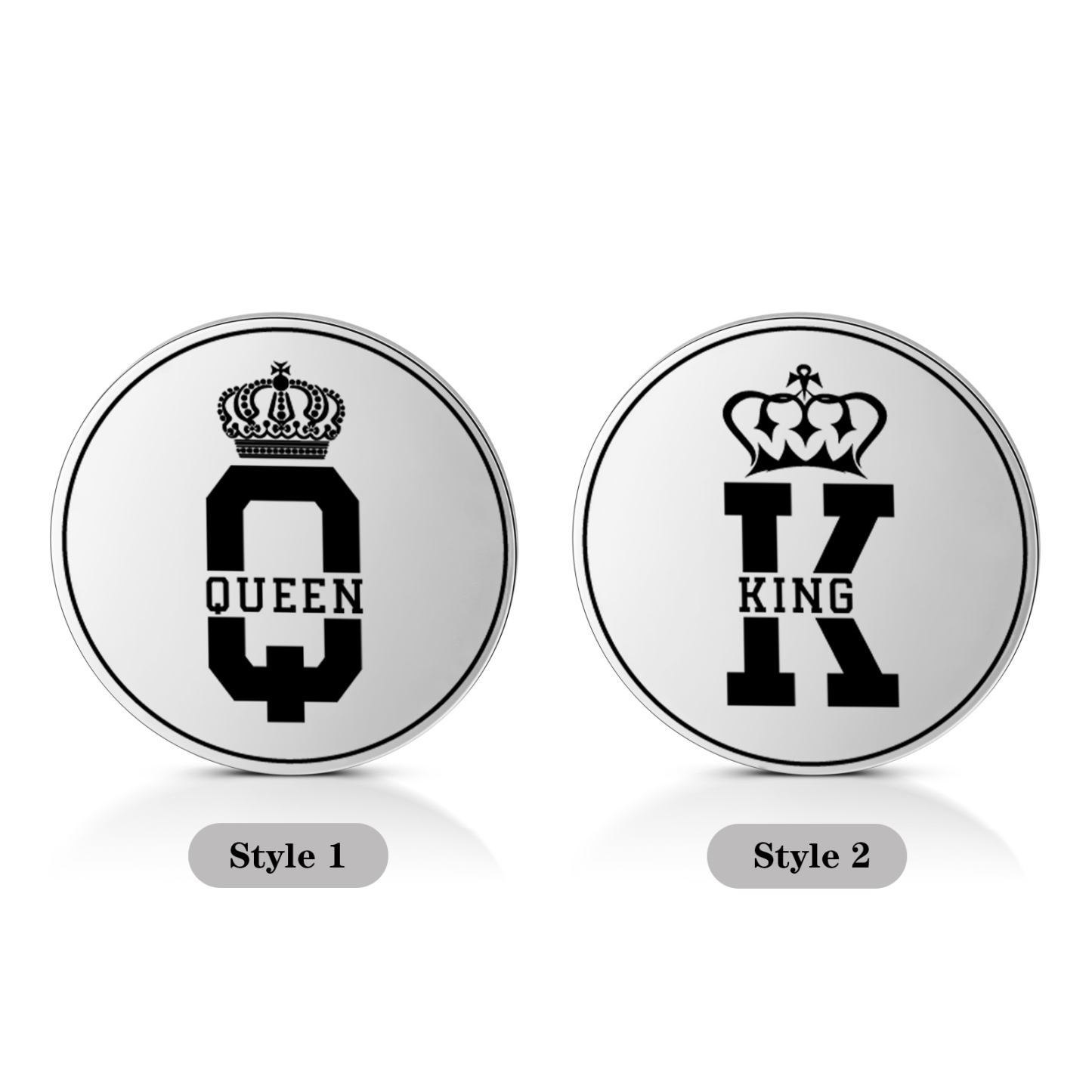 2 PCS Personalized Name Stainless Steel Couple Coin Custom Anniversary Special Gift