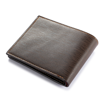 Personalised Leather Wallet Engraved Photo Short Purse Custom Folding Wallet Gifts For Him